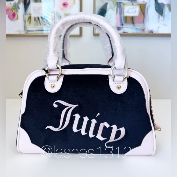 Juicy Couture Black and Pink Satchel - Picture 2 of 8